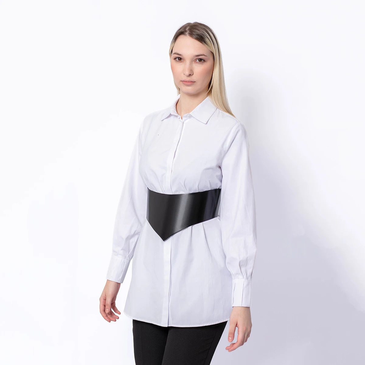 Wide Leather Belt Women Belt Female Street Style Wide Decoration Wide Black Belt Plus Size Belt Punk Leather Corset Belt 250508