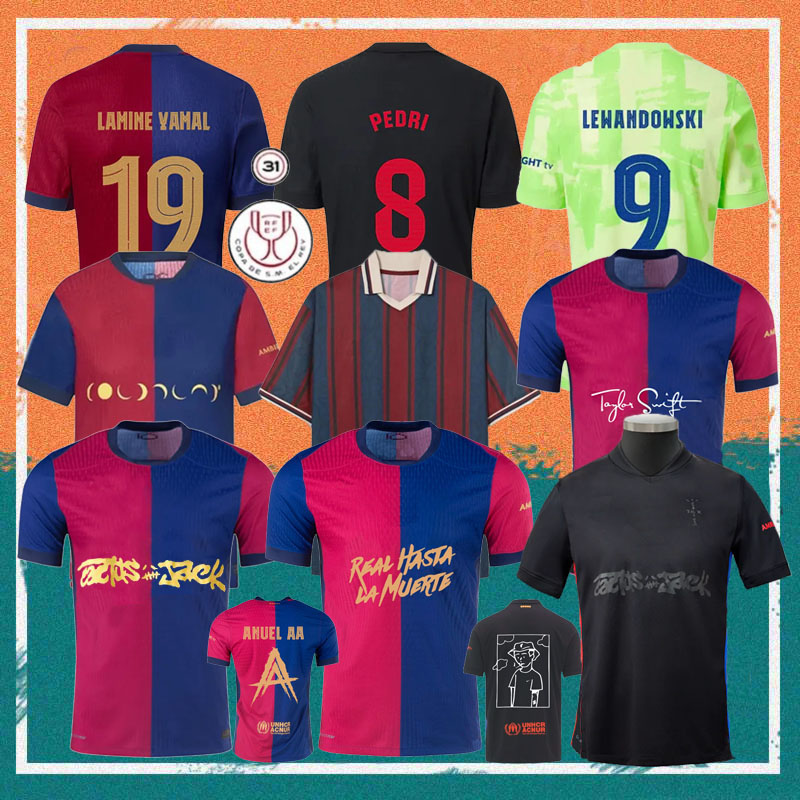 24/25/26 LAMINE YAMAL LEWANDOWSKI Soccer Jerseys 2024 2025 barcalona Liited edition HOME OLMO PEDRI football shirt GAVI ARAUJO RAPHINHA DE JONG kids kit