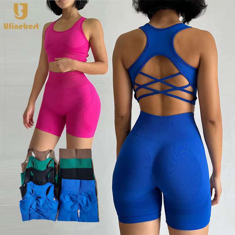 DHessentials New Seamless Set, Yoga Tight Butt Shorts, Two-piece Running And Quick Drying Gym Fitness Suit For Women