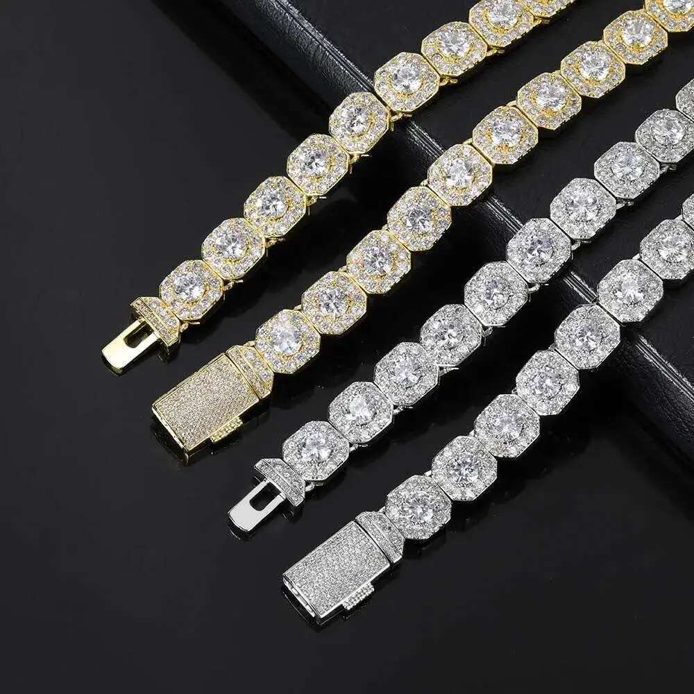 iced out for women inlaid 1 row dia titanium steel plated gold 8mm 10mm 12mm width tennis bracelet hip hop mens designer jewelry |Christmas gift desig