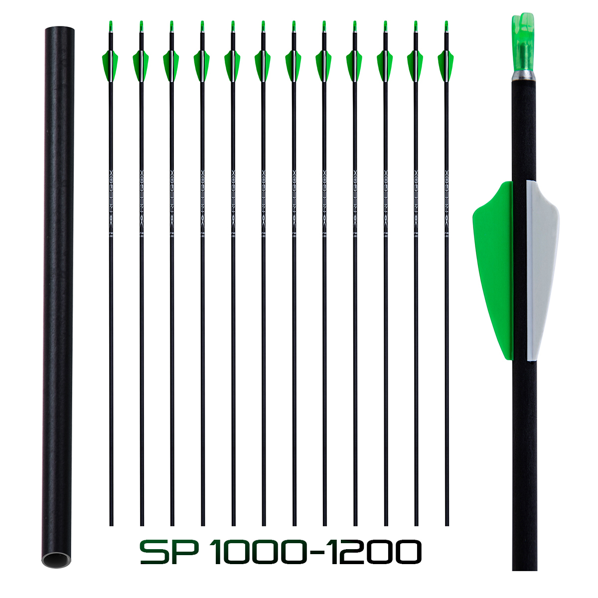 Archery Arrows without Arrow Tips Spine1000-1200 31inch Targeting Arrows 4.2mm Hunting Arrows Carbon Practice Arrows for Recurve Bow & Compound Bow (1