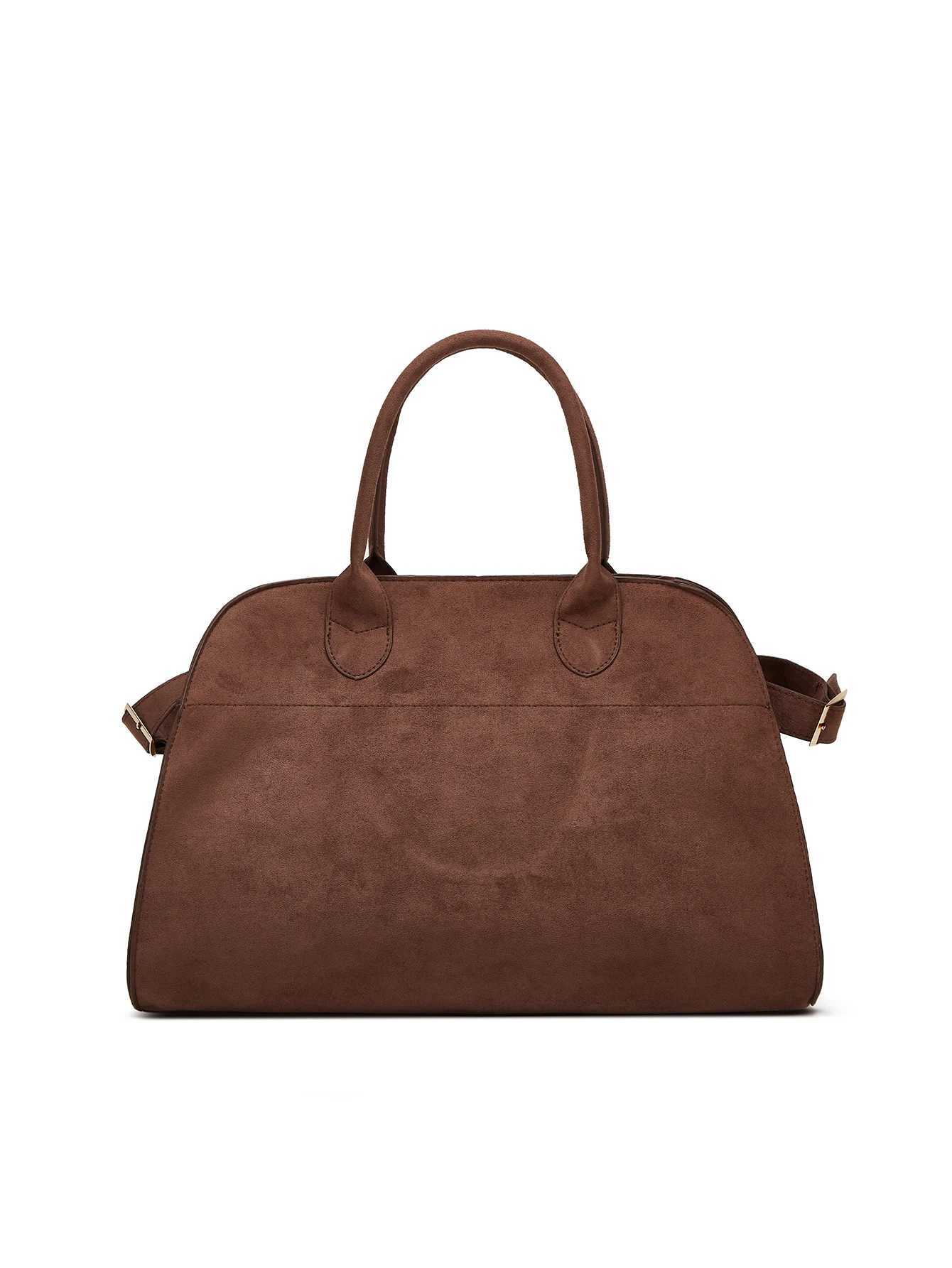 Stylish and Elegant Womens Suede Commuter Tote Bag Large Capacity Portable Briefcase Travel Bag Z250509