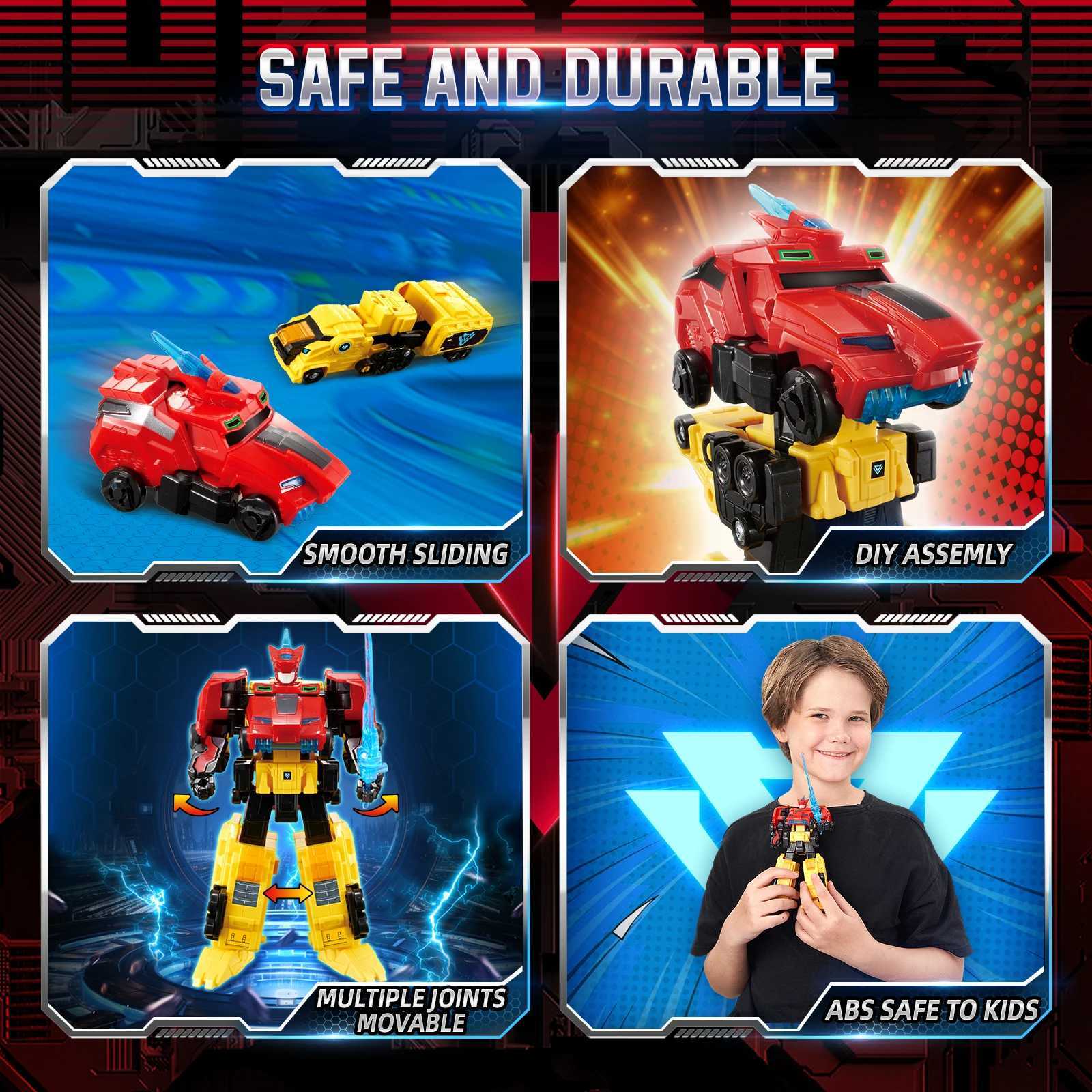 Quantum Heroes Dinoster 2-IN-1 Stego Blast Wing Transfrom from Car to Robot Action Figure Anime Deformation Kid Toys GiftT250509