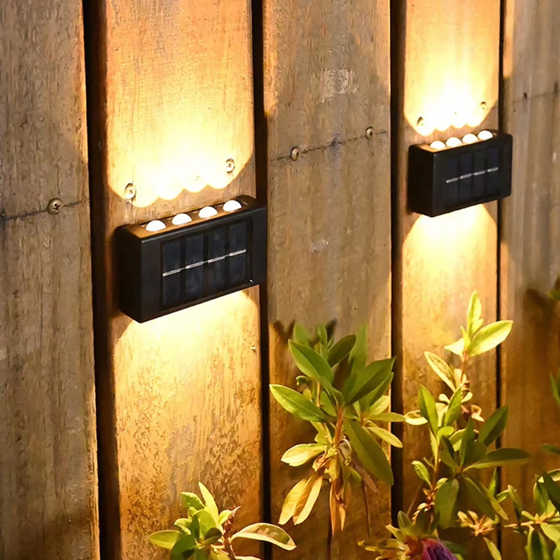 Solar Wall Lights Outdoor Warm/White Solar Wall Mount Porch Lamp Up And Down Lighting For Garden Street Landscape Balcony Patio