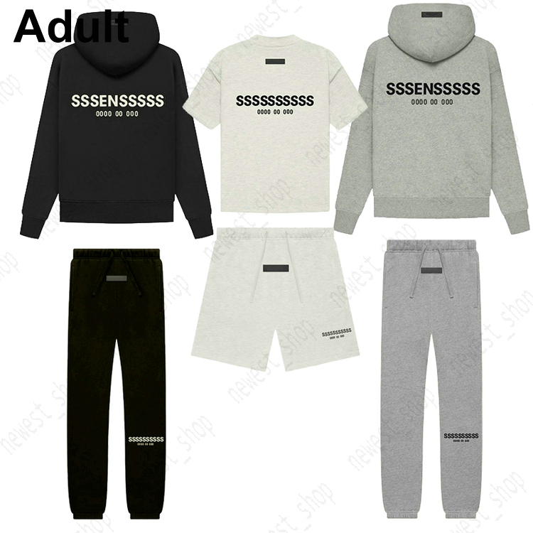 designer mens adult Hoodies Pants suits Oversize Loose Classic Flocking Letter Pullover Skateboard Baseball Fleece Clothing Set Trousers Dark Gray streetwear