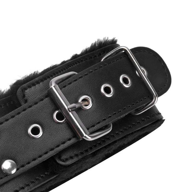 Bdsm Collar Leather And Leash Plush Fetish Bondage Sex Necklace SM Toys Restraints Sex Toys For Adults Women Men Couples Games W250509