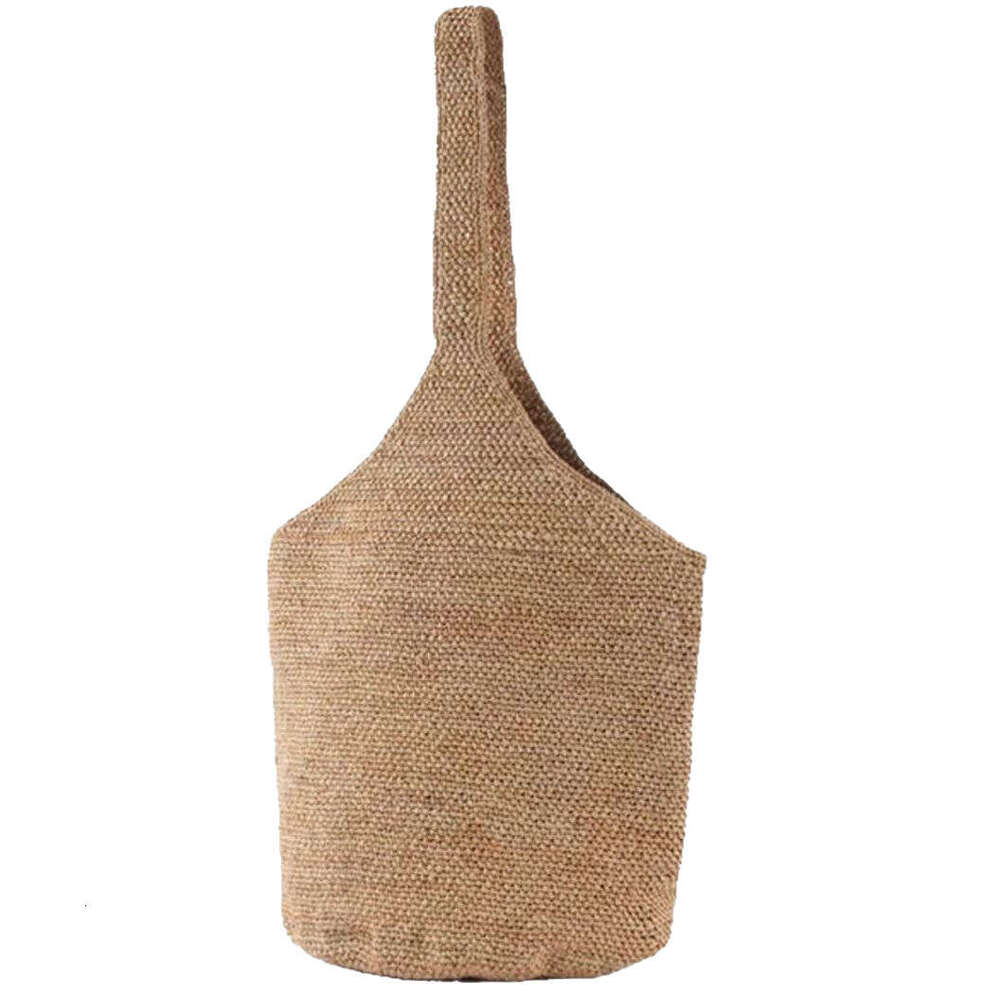 Beach Bag Japanese And Korean Feng Shui Bucket Handmade Woven Lafite Grass Women S Summer Beach Travel Shoulder Bag KQ