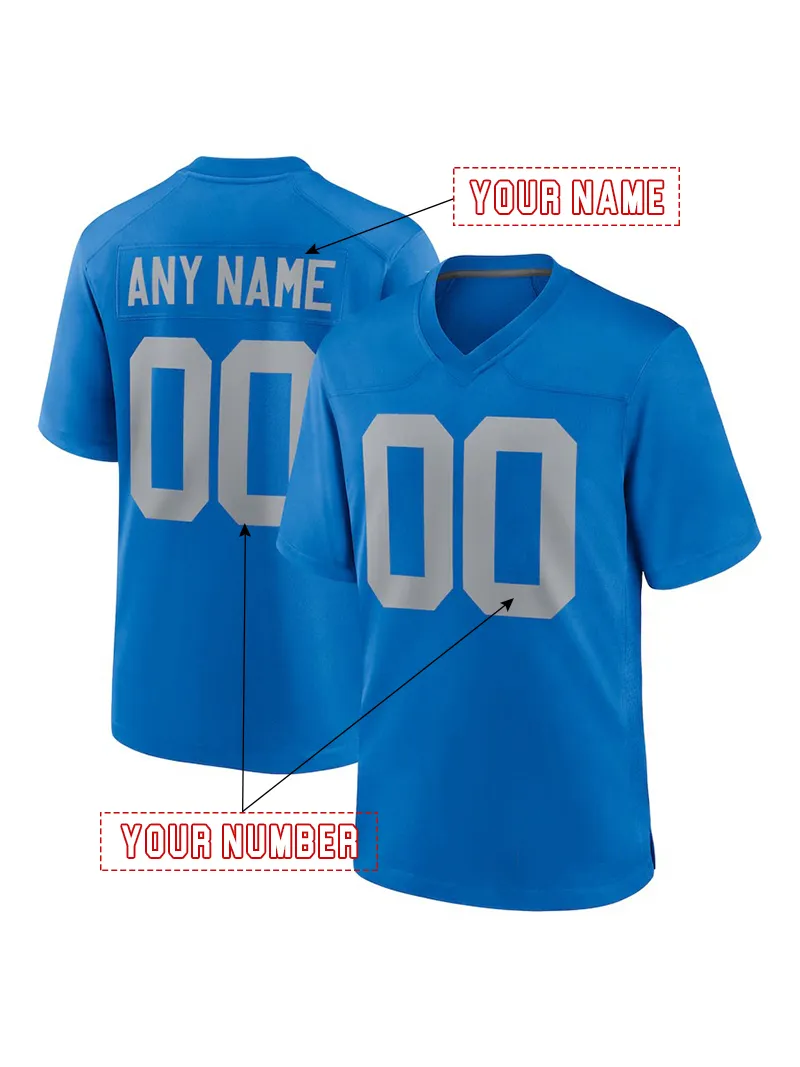 26 Jahmyr Gibbs Football Jersey St. Brown Jared Goff Hooker Jackson Montgomery Reynolds Custom Jerseys