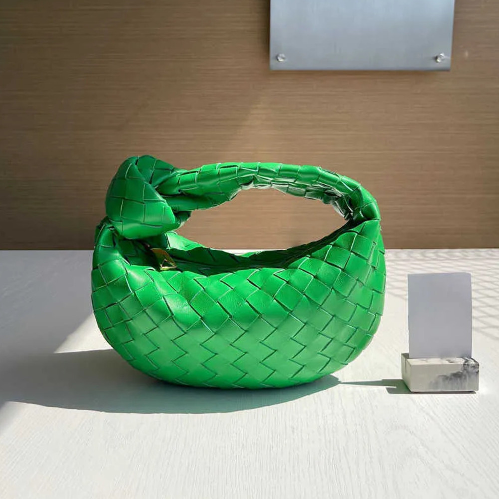 Fashion Tote Bag For Women Knotted Handle Sling Tote Bag Candy-colored Mobile Phone Bag Top Leather Shoulder Backpack Fashion Braided Underarm Bag ood