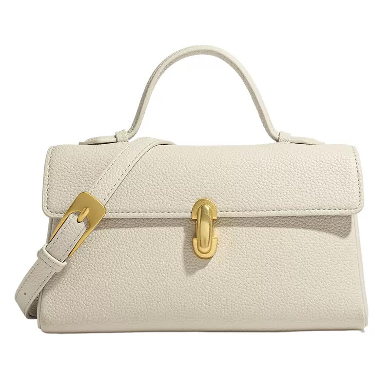 25S new model Advanced Texture Lychee Patterned Handbag New Minimalist Commuting Small Square Bag Casual Versatile Single Shoulder Crossbody Bag