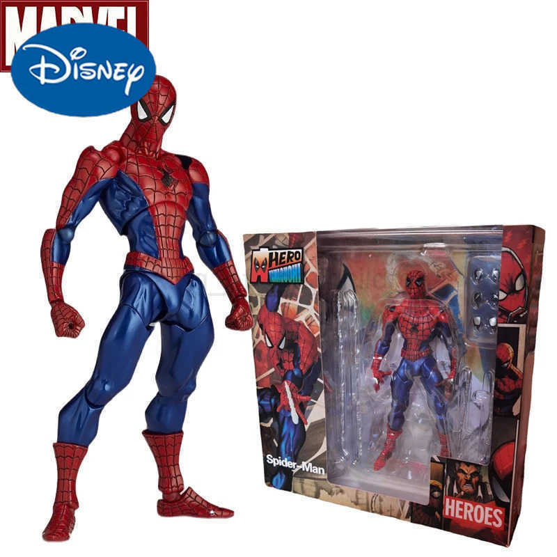 Disney Yamaguchi Spider Man Action Figure Toys 16cm Spiderman Gear Joint Figurine Statue Model Doll Gifts for Boyfriend Children W250509