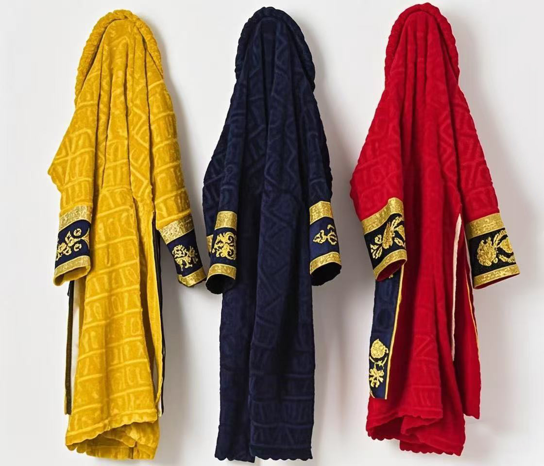 9 colors Comfortable Unisex Bathrobe Collection | Durable 100% Cotton, Choose Your Fit M--4XL