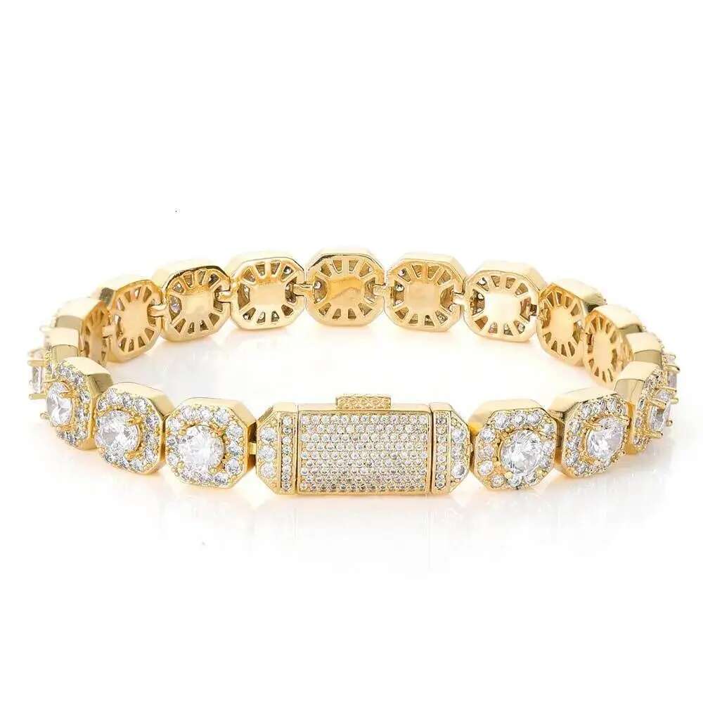 iced out for women inlaid 1 row dia titanium steel plated gold 8mm 10mm 12mm width tennis bracelet hip hop mens designer jewelry |Christmas gift desig