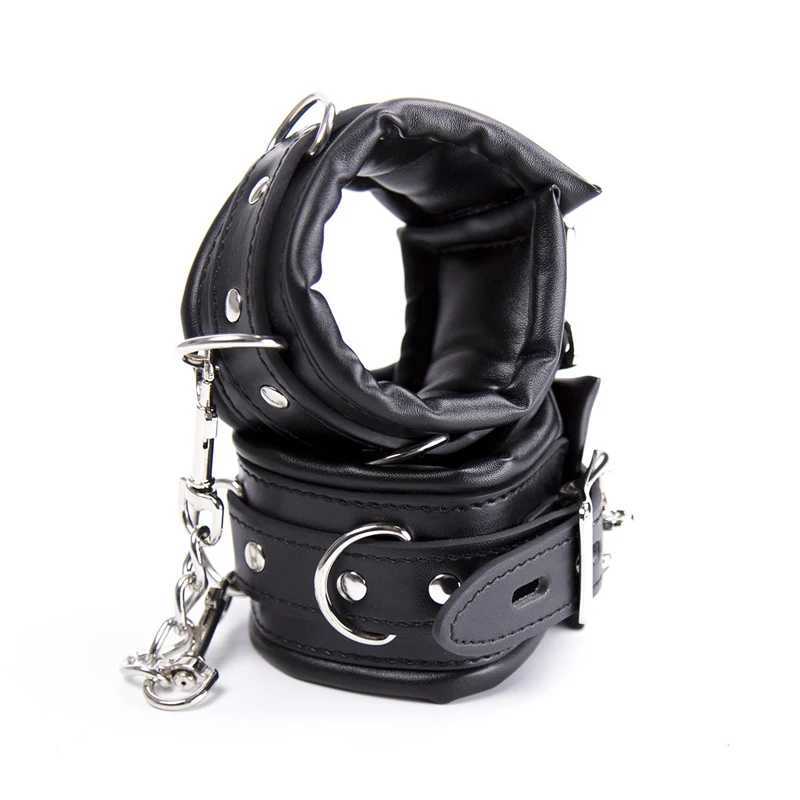 Leather Handcuffs Ankle Cuffs Bdsm Sex Toys For Men Women Adult Games Bondage Restraints For Couples Sexy Accessories W250509