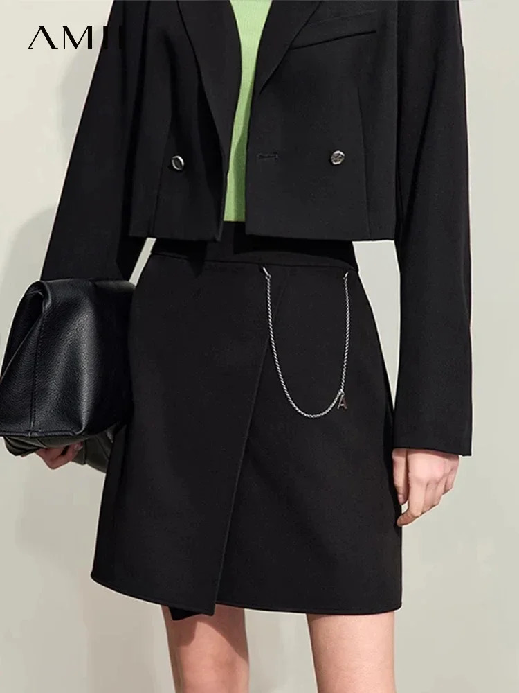 AMII Minimalist Casual Shorts Skirt High Waist 2025 Spring Fashion Straight ALine 12343035 250506Z