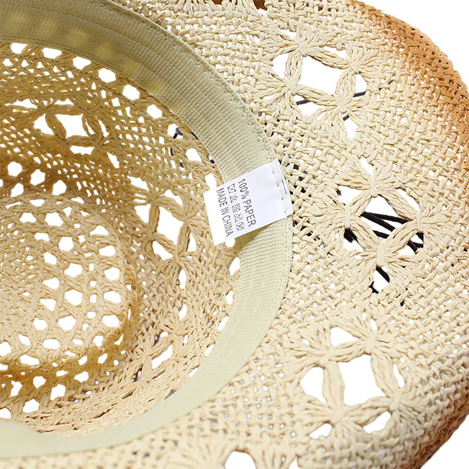 Straw Cowgirl Hat Unisex Beach Hat Cow Boy Hat With Hat Band For Men Women Breathable Lightweight Sun ProtectionXJ250509
