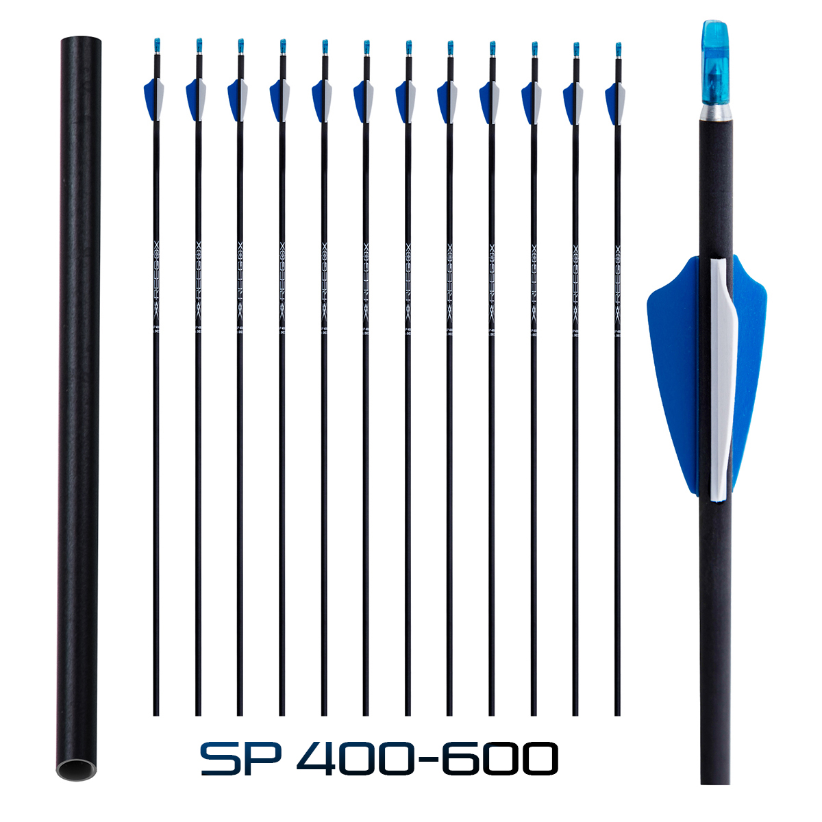 Archery Arrows without Arrow Tips 31inch Spine400-600 Targeting Arrows 4.2mm Hunting Arrows Carbon Practice Arrows for Recurve Bow & Compound Bow (12P