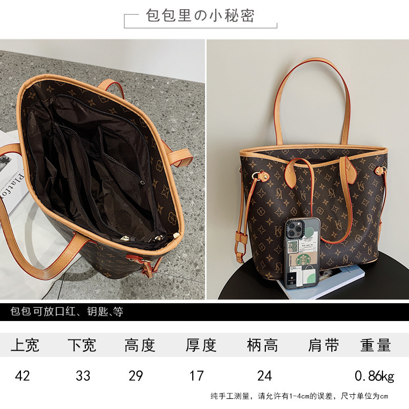 Printed for Women 2022 New Fashion High Capacity Shoulder Versatile Tote Leisure Shopping Bag