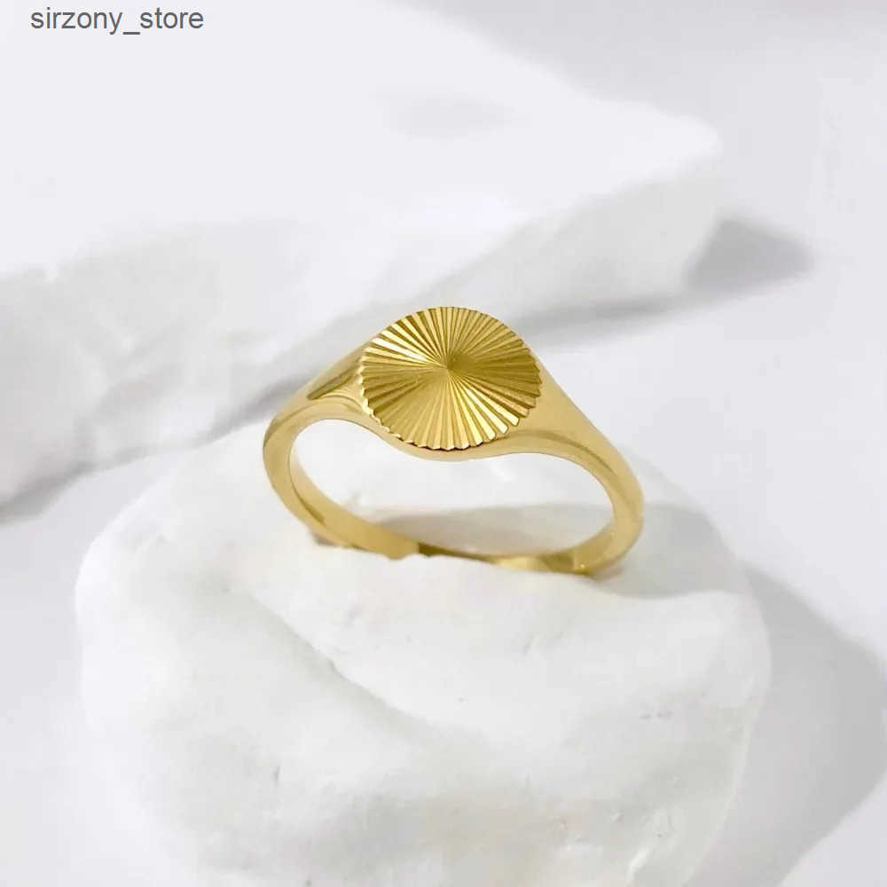 316L Stainless Steel Wedding Ring Minimalist Pinky Stackable Women Boho Gold Color Wedding Document Hexagram Shape Jewelry Sets z250509