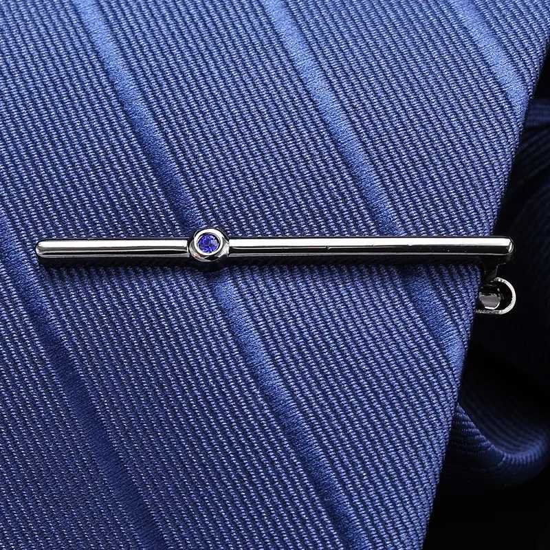 Luxury Mens Zircon Slender Tie Clip Rose Gold Color Linear Crystal New Mens High-end Fashion Wedding Necktie M250508