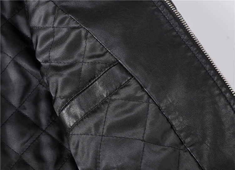 Philip Pulan Autumn/Winter New Mens Stand up Collar Zipper Leather Jacket PP Casual Cotton Mens Coat z250509