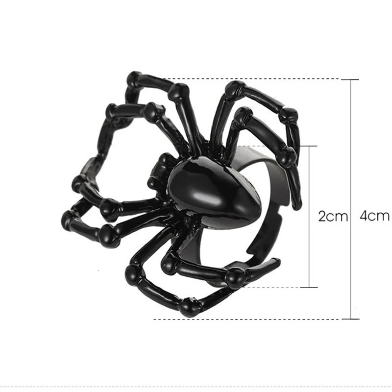 Xinghe simulation spider ring Halloween props Ghost Festival prank toys Gothic accessories