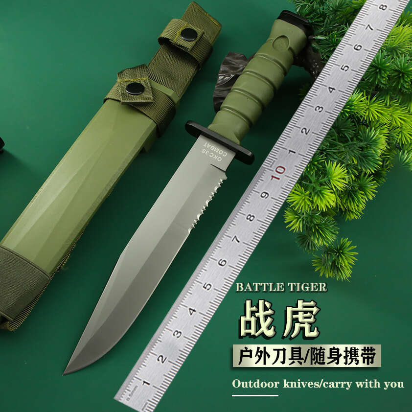 Premium Stainless Steel Outdoor Cooking Knife, Camping Cleaver Knife - Full Tang Survival Tool for Wilderness & BBQ