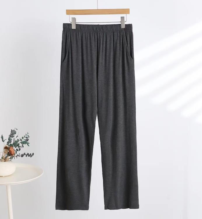Men's Modal casual sport pants Spring Summer style with built-in waist straps large-sized breathable casual pants