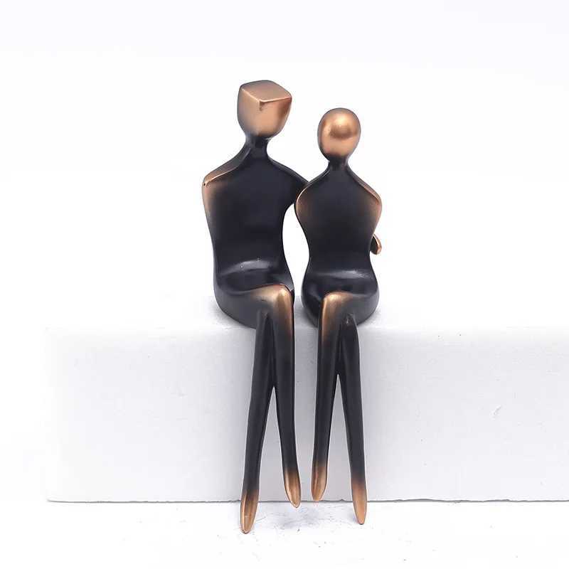 Resin Couple Lover Statue Wedding Anniversary Gift Vntines Day Friend Scpture Decoration Picture He Decorates Y250509