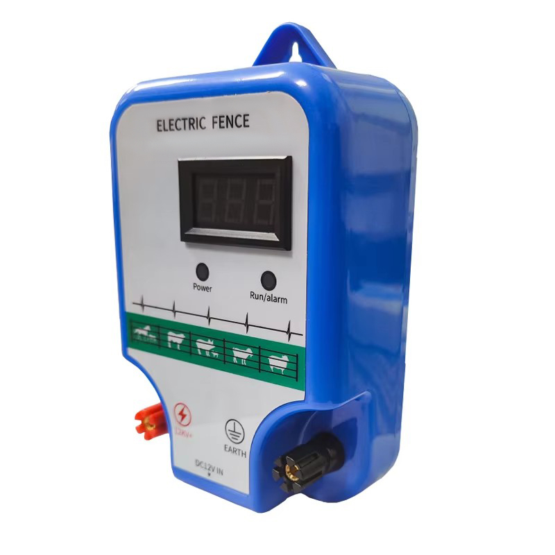 Electronic Fence Charger,Electric Fence Safe High Voltage Pulse Controller with LED Display for Wildlife Livestock,Poultry, Gardens, Or chards Protect