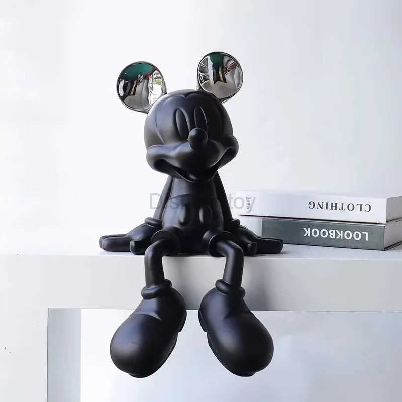 Disney Sitting Cross-Legged Cartoon Mouse Home Decor Figurines Modern Living Room Entrance Tv Cabinet Desktop Decor StylishGifts Y250509
