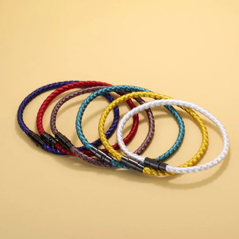 Simple Luck Red Rope Bracelet Men Women Handmade Colorful Magentic Buckle Grade A 4mm Keel Thread Braclet Couple Leisure Jewelry 250509