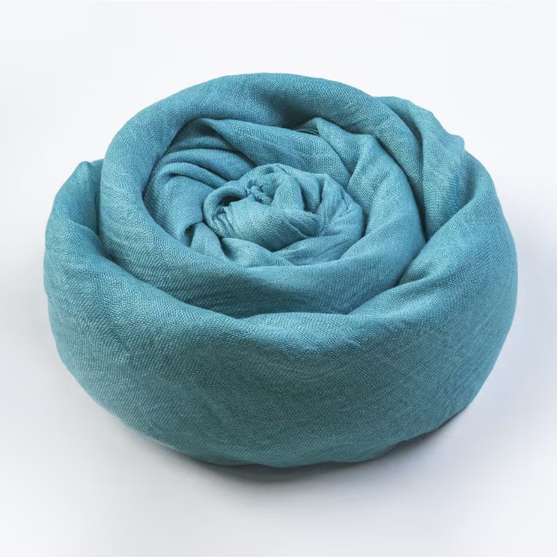 T665 cotton and linen solid color scarf female summer sun protection medium long gauze scarf Japanese and Korean literary beach long scarf travel neck