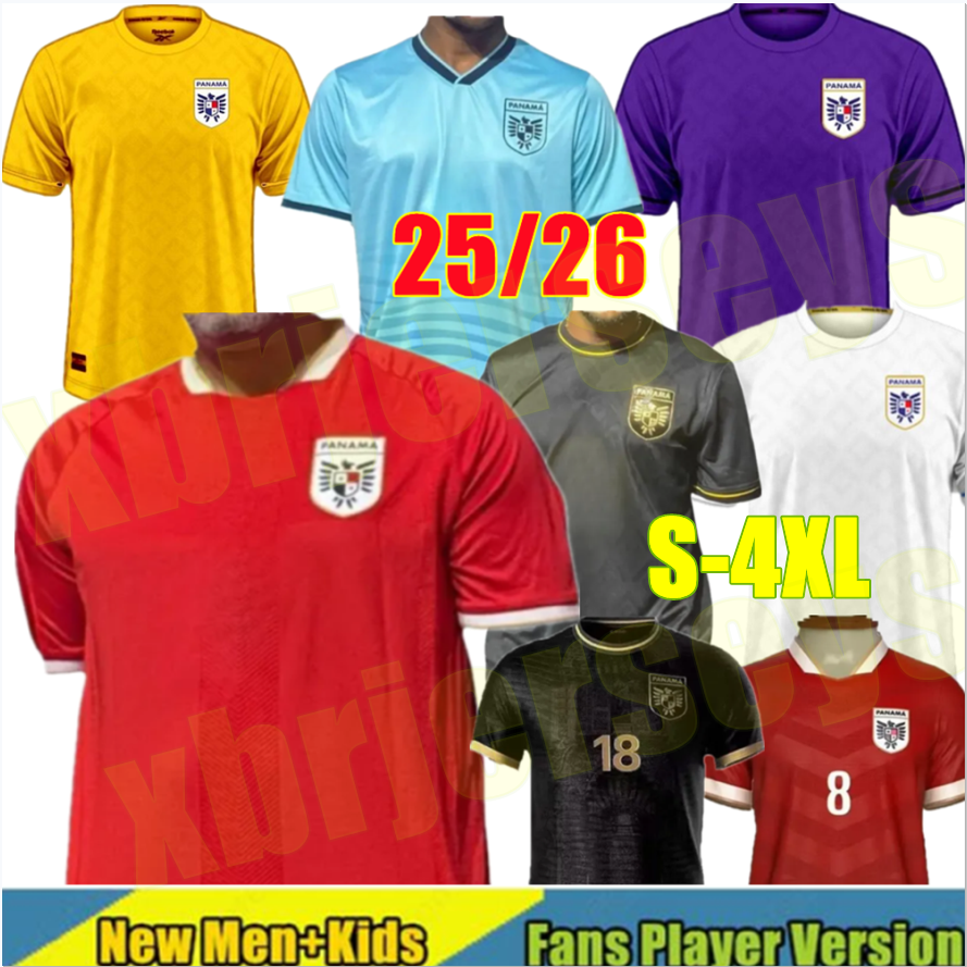 3XL 4XL 25 26 panama Soccer Jerseys home red away black 2025 national team football shirts 2026 FAJARDO TEJADA DAVIS BLACKMAN ANDERSON MILLER LUIS RODRIGUEZ Uniform