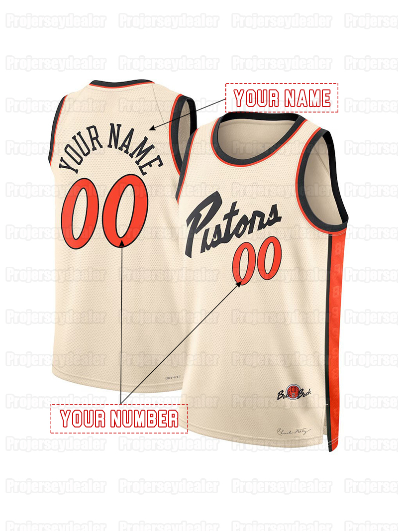 Custom Jersey Cade Cunningham 2025-26 City Jersey Jalen Duren Jaden Ivey Paul Reed Ausar Thompson Isaiah Stewart Malik Beasle