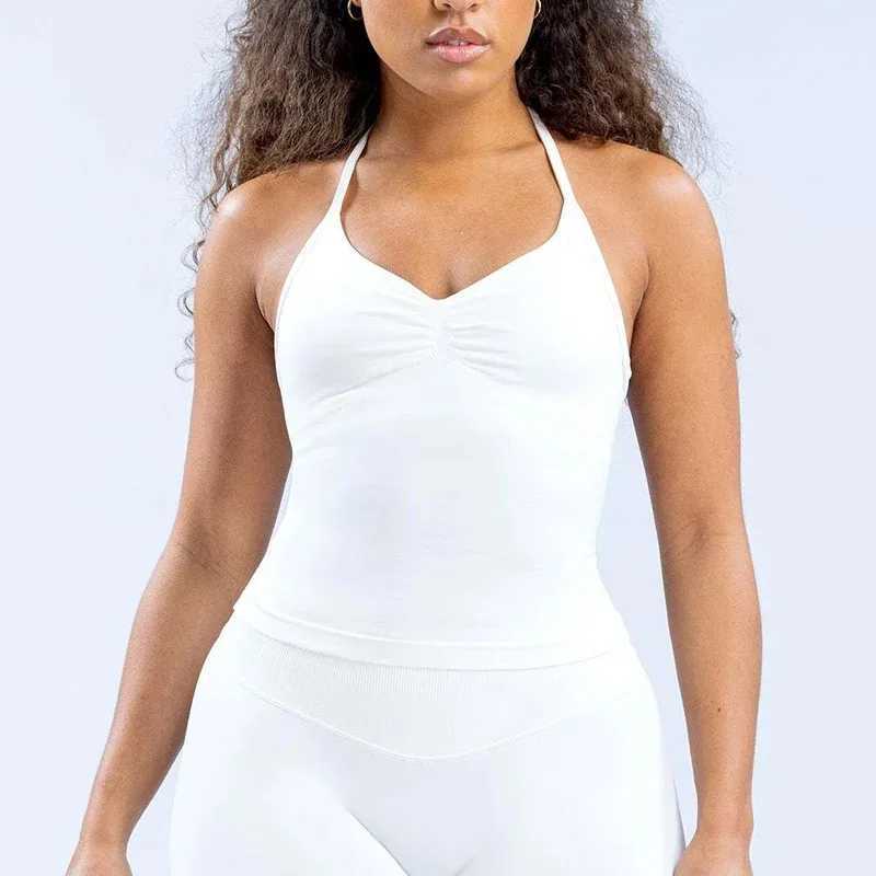 Gym Beautiful Open Bra Running Workout Halter Impact Longline Strappy Top Sports Yoga Vest Womens Fit Tank TopXJ250509
