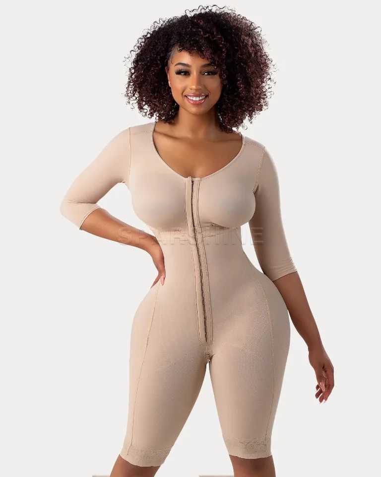 Post-Surgery Fajas Colombianas | Full Body Waist Shrinking Technology 3 Compression Hook Levels Surgery Results Girdle W250509