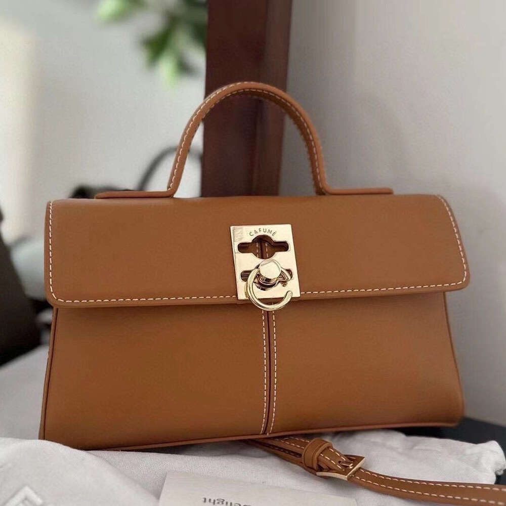 designer bag Light luxury niche leather square cafune small crossbody handbag, portable commuting women's bag, fashionable and versatile
