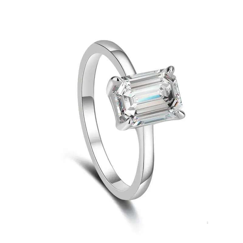 pass dia tester VVS1 D color 1CT moissanite for women sterling sier clover ring wedding rings designer jewelry woman gift with box designer bag