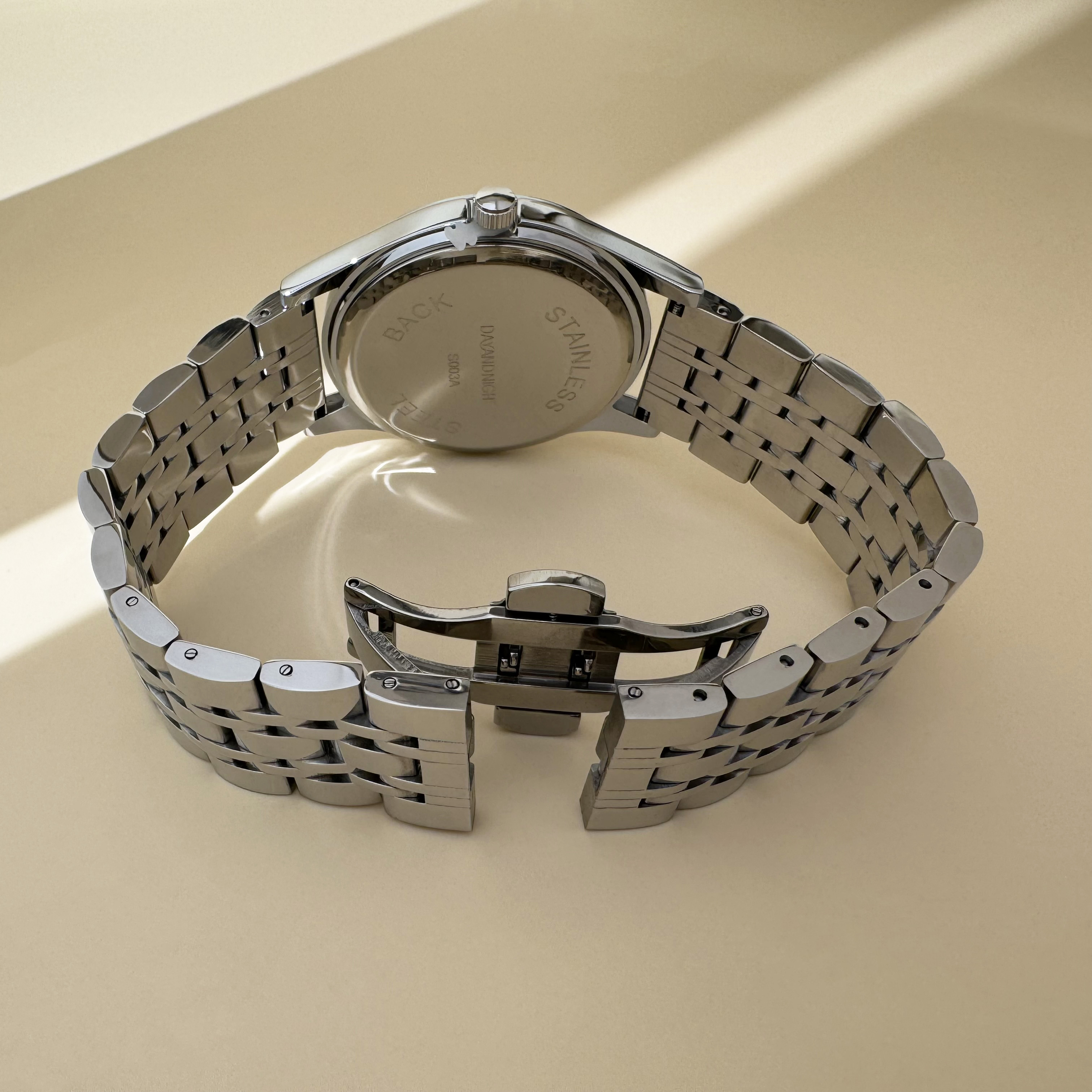 dayand night fashion couples watch set highquality stainless steel quartz watches for men women with gold silver rose gold bands