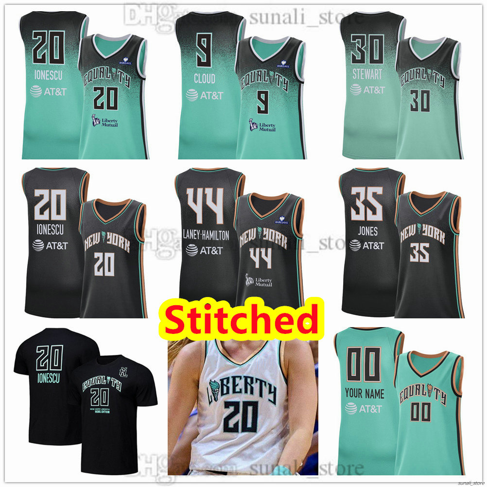 Stitched 2025 New York Liberty Basketball Jersey 30 Breanna Stewart 20 Sabrina Ionescu 9 Natasha Cloud 44 Betnijah Laney-Hamilton 35 Jonquel Jones 13 Leonie Fiebich