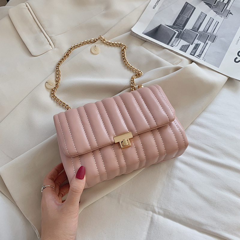 Designer Shoulder Bag Bag Luxury Bag Mini Crossbody Textured Leather Chain Strap Shoulder Purse Women S Chic Square Underarm Free Shipping