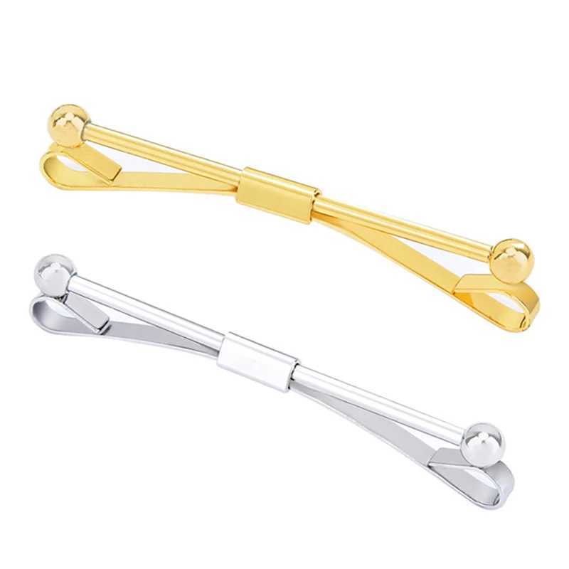 Tie Clip Fashion Style Ties for Men Metal Tone Simple Bar Clasp Practical Clasp Tie Pin for Mens Collar Clip Necktie Accessories M250508