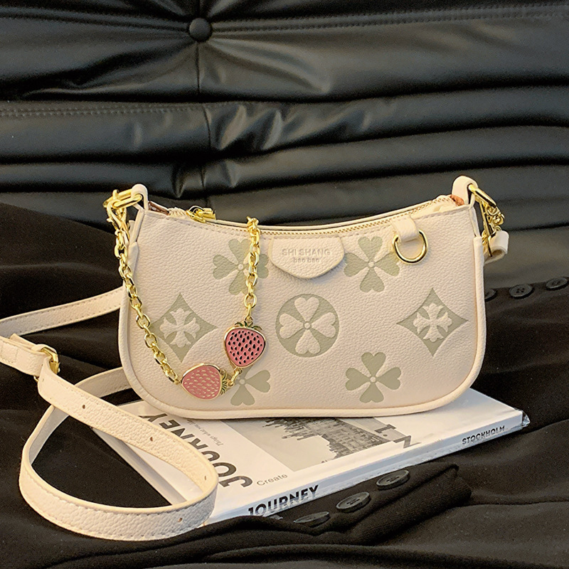 2025 Hot Designer Underarm Bag - Artistic Floral Print Square Crossbody Purse, Women's Textured Vegan Leather Shoulder Bag Free shipping