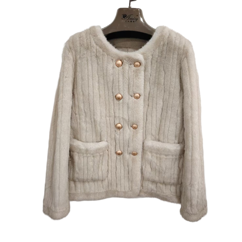 Elegant Women's Velvet Faux Fur Coat for Cold Weather - Stylish & Warm