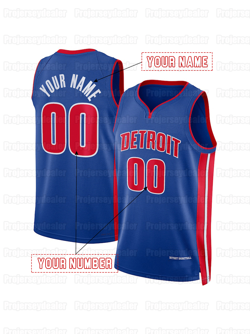Custom Jersey Cade Cunningham 2025-26 City Jersey Jalen Duren Jaden Ivey Paul Reed Ausar Thompson Isaiah Stewart Malik Beasle