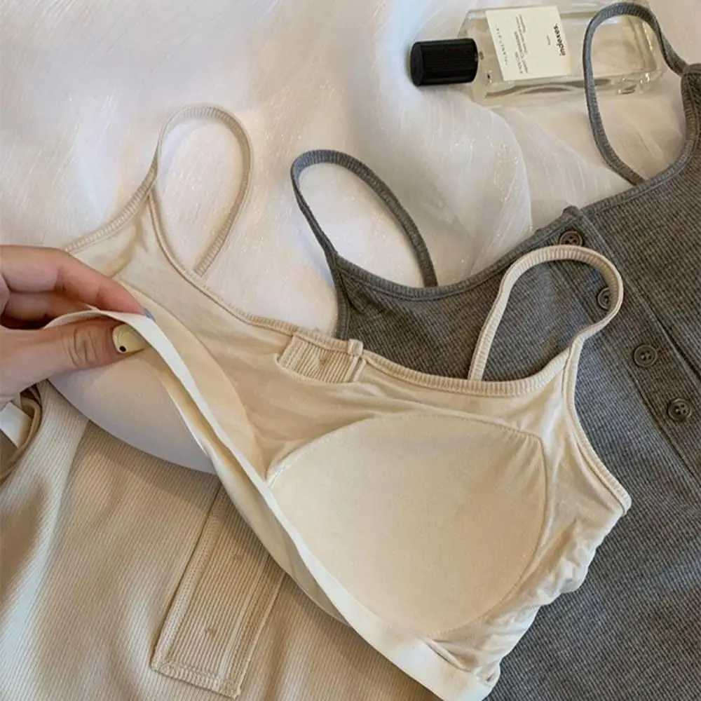 Fashionable knitted tight fitting vest niche summer top INS hip-hop button hot girl topXJ250508