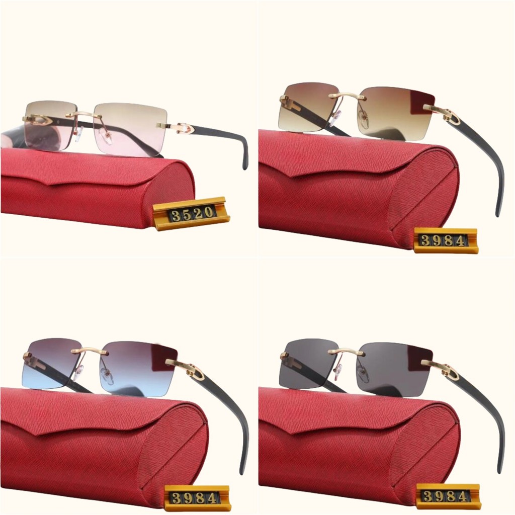 Popular sun glasses designers men luxury sunglasses for woman plated gold leopard head womens sunglasses polarized no frame lunette de soleil mz023