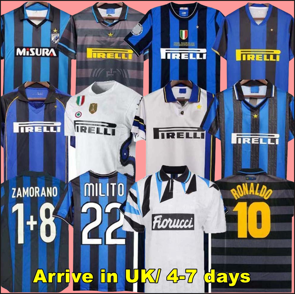 finals 2009 10 MILITO SNEIJDER ZANETTI Retro Soccer jersey Football 97 98 99 01 02 03 Djorkaeff Baggio ADRIANO 10 11 07 08 09 BATISTUTA Inters Zamorano uniforms