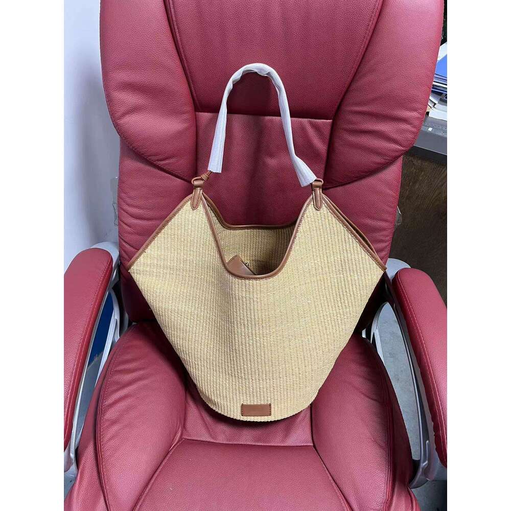 Beach Bag Fashion Summer And Grass Handbag Paired With Top Layer Calf High End Genuine Leather Women S Bag KQ